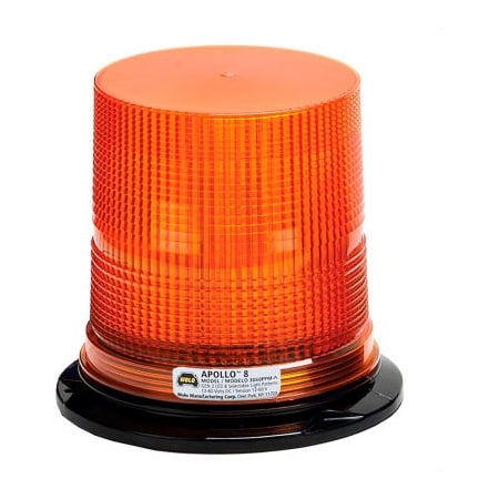 Wolo Wolo LED Permanent Mount Or 1" Npt Pipe Mount Warning Light, Amber Lens - 3080Ppm-A 3080PPM-A
